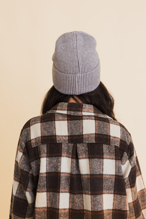 Cozy Happy Face Embroidered Hat Ribbed Knit Beanie
