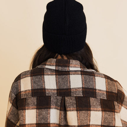 Cozy Happy Face Embroidered Hat Ribbed Knit Beanie