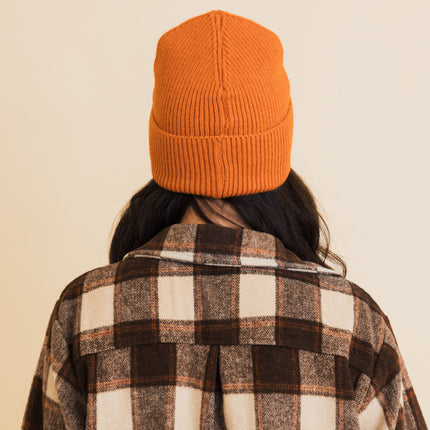 Cozy Happy Face Embroidered Hat Ribbed Knit Beanie