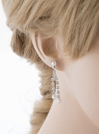 Bridal Wedding Jewelry Set Crystal Rhinestone Pearl - Accessoriesforever