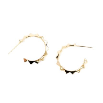 Edgy Spiked Fashion Dangle Hoop Earrings - Accessoriesforever