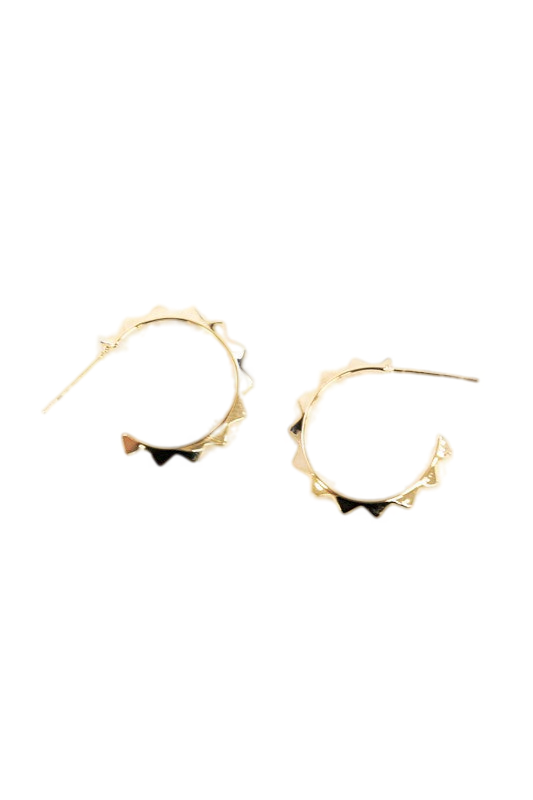 Edgy Spiked Fashion Dangle Hoop Earrings