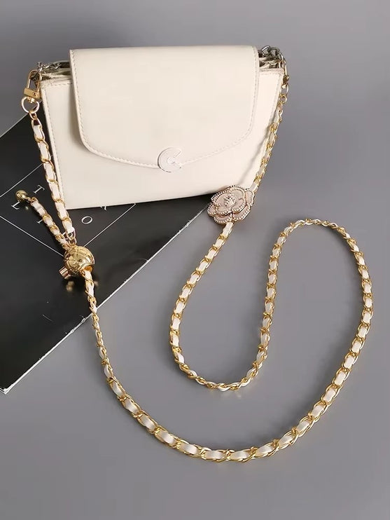 Elegant Camellia Crossbody Phone Chain Lanyard - Stylish Adjustable Strap