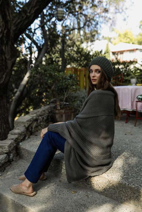 Cozy Boucle Rib Knit Fashion Hat Beret
