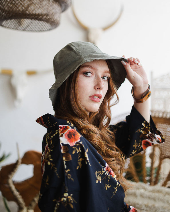 Urban Cotton Bucket Hat with Wired Brim