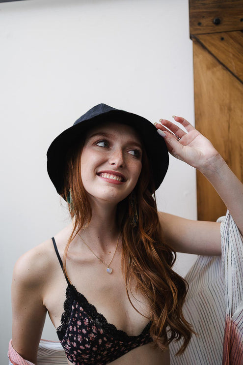 Urban Cotton Bucket Hat with Wired Brim