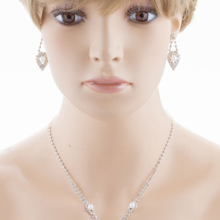 Bridal Wedding Jewelry Set Elegant Rhinestone Pearl - Accessoriesforever