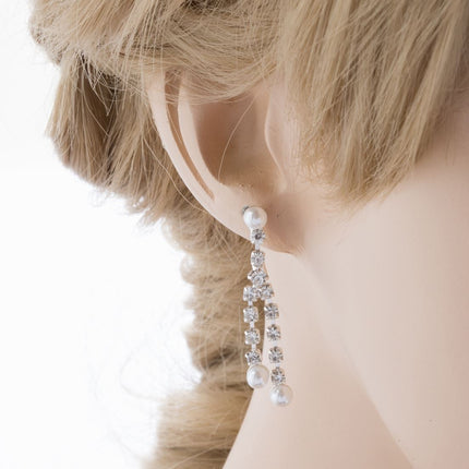 Bridal Wedding Jewelry Set Crystal Rhinestone Pearl - Accessoriesforever