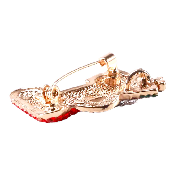 Christmas Jewelry Crystal Rhinestone Gift Socks Charm Brooch Pin BH233 Multi