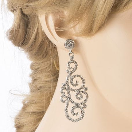 Bridal Wedding Crystal Rhinestone Earrings - Accessoriesforever