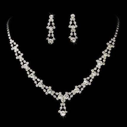 Bridal Wedding Jewelry Set Crystal Rhinestone - Accessoriesforever