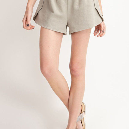 Cute Chic Tulip Detail High Rise Waist Fashion Shorts - Accessoriesforever