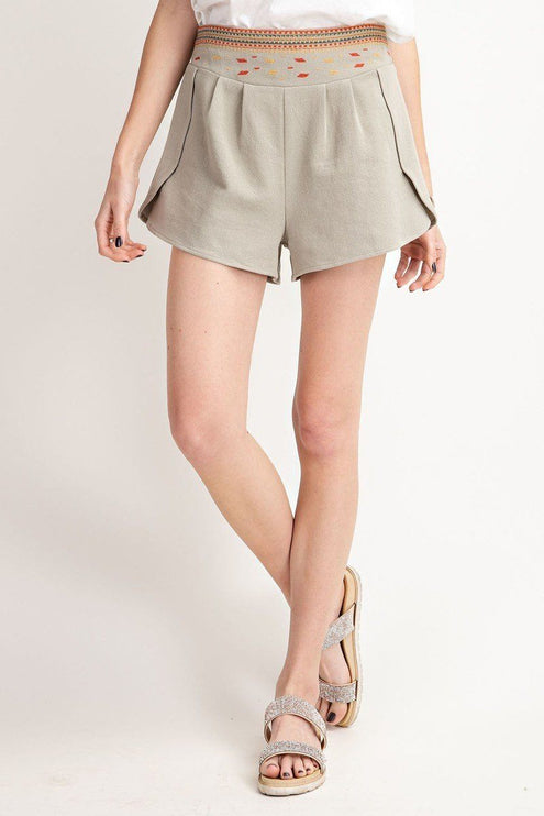 Cute Chic Tulip Detail High Rise Waist Fashion Shorts - Accessoriesforever