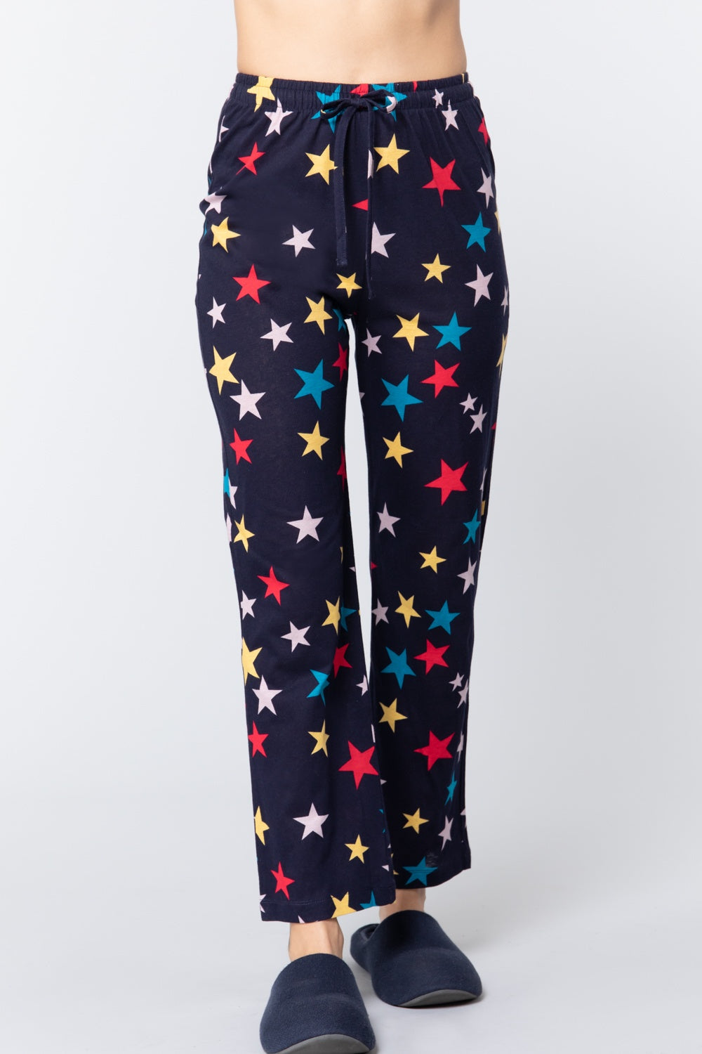Soft Cotton Star Pattern Print Relax Pajama Pants