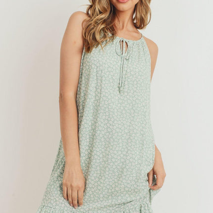 Beautiful Ruffled Floral Sleeveless Fashion Dress - Accessoriesforever