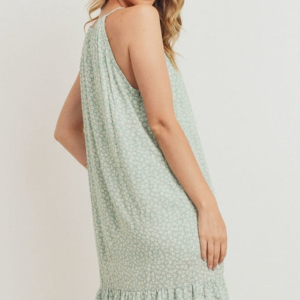 Beautiful Ruffled Floral Sleeveless Fashion Dress - Accessoriesforever