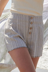 Striped Relaxed Fit Woven Fashion Shorts