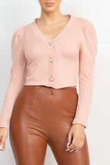 Cami Puff Sleeves Blazer Inner Top Women Fashion Set