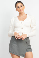 Cami Puff Sleeves Blazer Inner Top Women Fashion Set