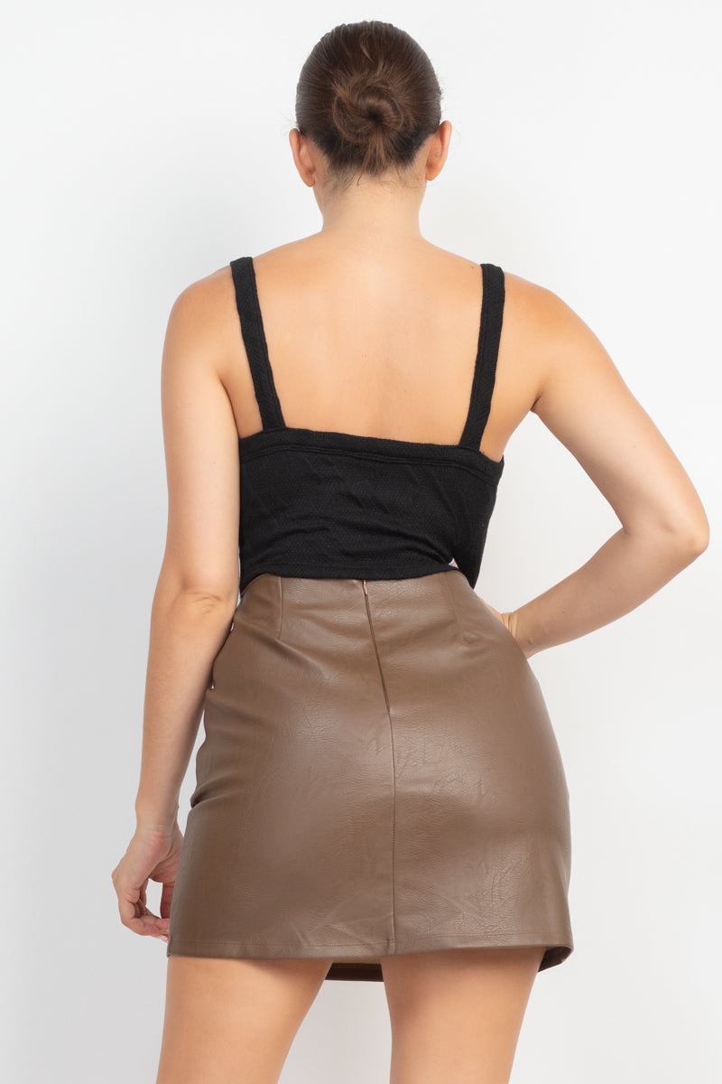 Cami Puff Sleeves Blazer Inner Top Women Fashion Set