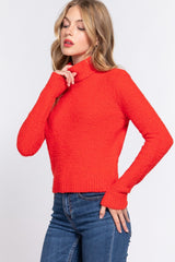 Cozy Solid Soft Turtleneck Fashion Top Sweater