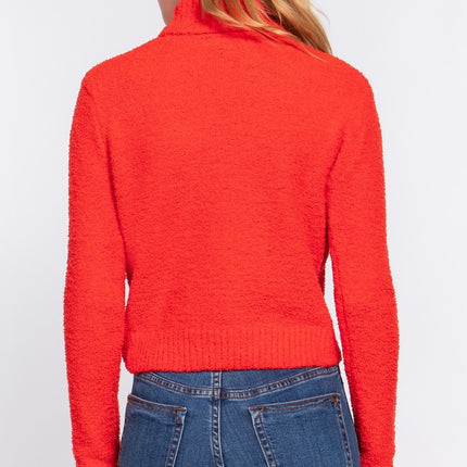 Cozy Solid Soft Turtleneck Fashion Top Sweater - Accessoriesforever