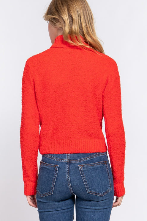 Cozy Solid Soft Turtleneck Fashion Top Sweater - Accessoriesforever