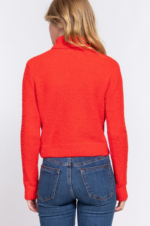 Cozy Solid Soft Turtleneck Fashion Top Sweater