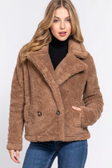 Cozy Soft Stylish Faux Fur Sherpa Fashion Outwear Jacket