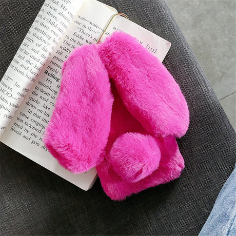 Fluffy Cute Soft Plushy Ribbit Bunny Ear iPhone Protective Phone Case Cover II