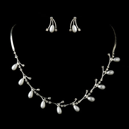 Bridal Wedding Jewelry Set Crystal Rhinestone Pearl - Accessoriesforever