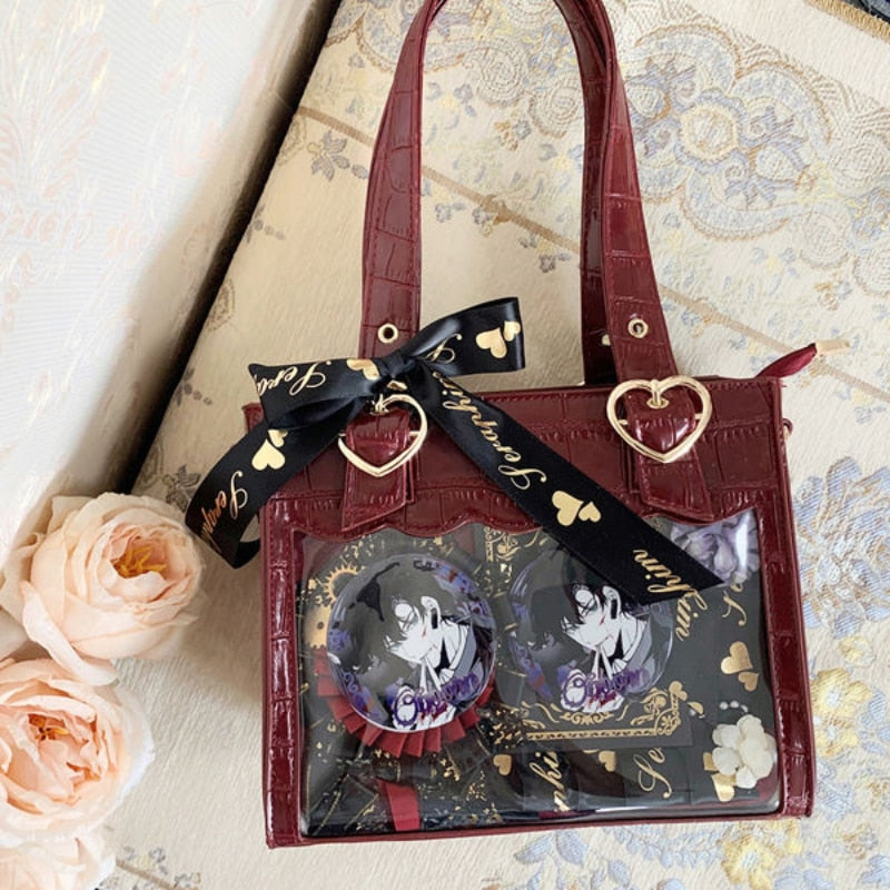 Trendy Cute Fashion Ribbon Ita-bag Crossbody Shoulder Handbag Tote Bag 