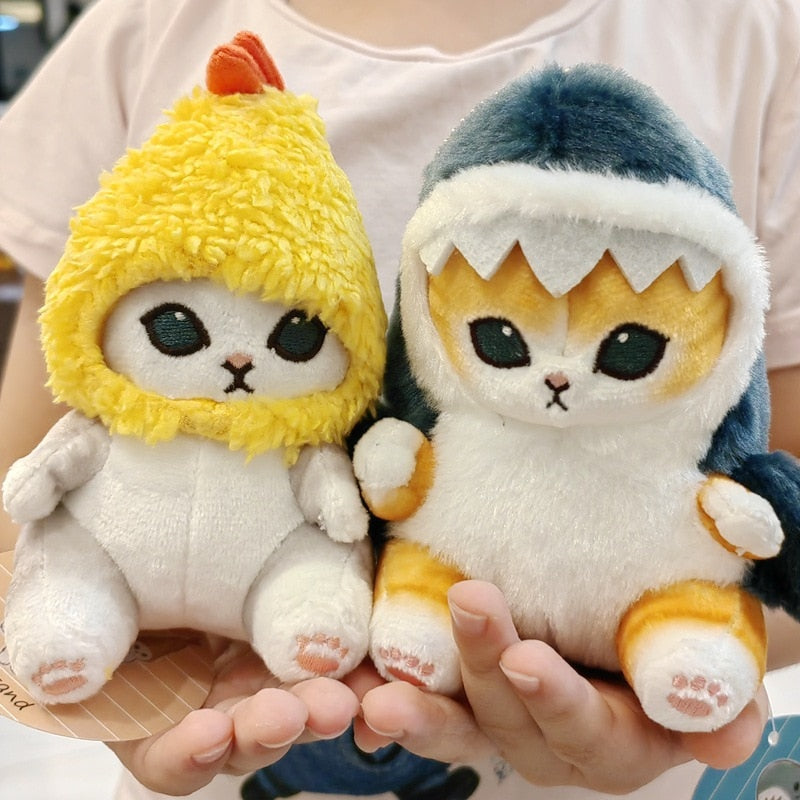 Adorable Cute Fried Shrimp Tempura Shark Cat Design Stuffed Animal Plushie