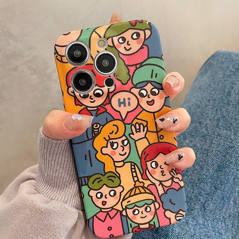 Funny Cute Graphic Art Soft iPhone Protective Phone Case Cover