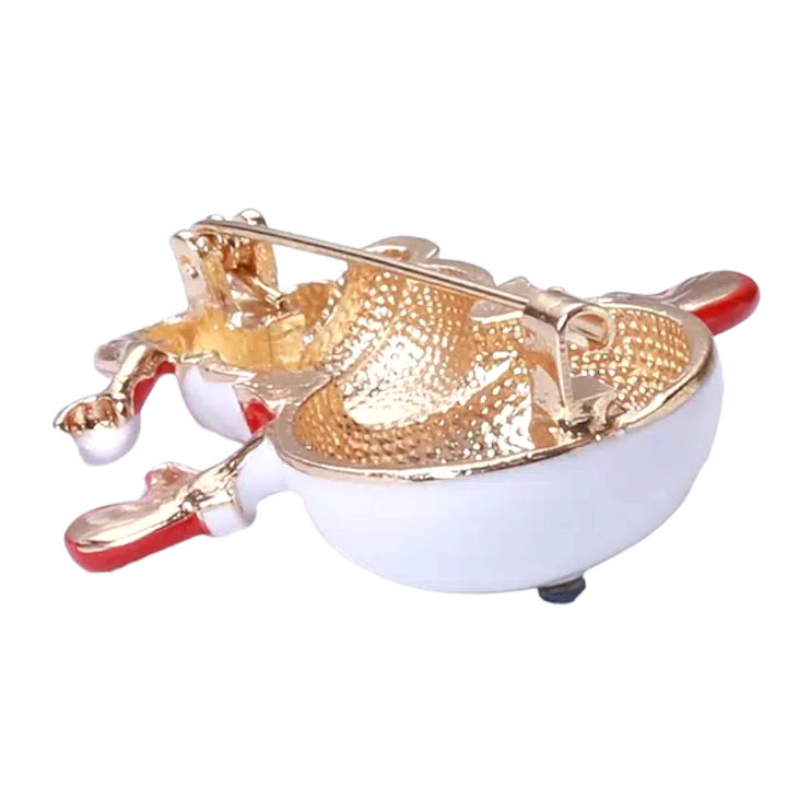 Christmas Jewelry Crystal Rhinestone Snowman Charm Brooch Pin BH235 White - Accessoriesforever