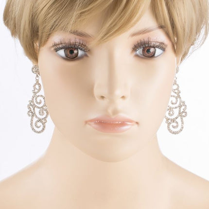 Bridal Wedding Crystal Rhinestone Earrings - Accessoriesforever