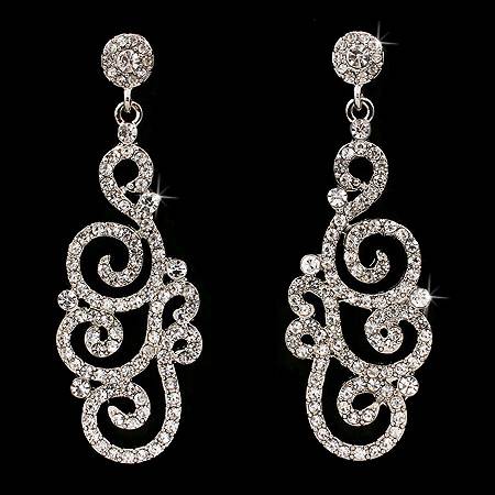 Bridal Wedding Crystal Rhinestone Earrings