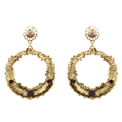 Striking Fashion Crystal Rhinestone Intricate Arrangement Earrings ER828 Black - Accessoriesforever