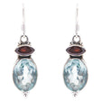 925 Sterling Silver Natural Gemstones Quartz Dangle Earrings FJSVE2097