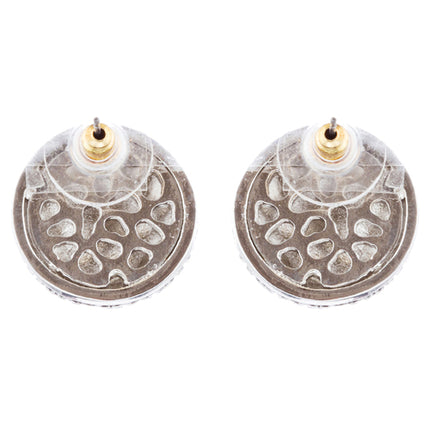 Sophisticated Classic Gorgeous Two-Tone Crystal Rhinestone Earrings E991 GDSV - Accessoriesforever