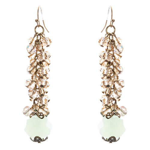 Contemporary Fashion Sophisticated Linear Long Drop Dangle Earrings E838 Brown