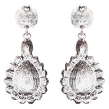 Beautiful Glamorous Bridal Crystal Rhinestone Teardrop Dangle Earrings Silver
