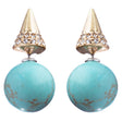 Fancy Jewelry Crystal Rhinestone Polished Cone Shape Design Earrings E865 TQ
