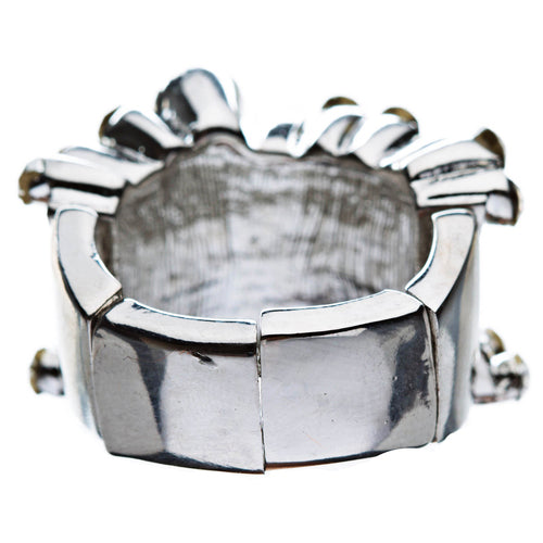 Bling Crystal Rhinestone Stretch Adjustable Fashion Ring Silver Tone Clear - Accessoriesforever