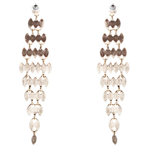 Bridal Wedding Jewelry Crystal Rhinestone Stylish Dangle Earrings E806 Gold - Accessoriesforever