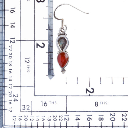 925 Sterling Silver Natural Gemstones Carnelian Dangle Earrings FJSVE2194 - Accessoriesforever