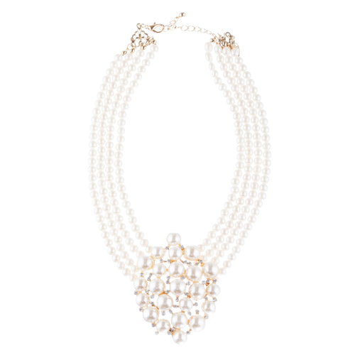 Bridal Wedding Jewelry Set Necklace Earring Crystal Rhinestone SM V Drop GD - Accessoriesforever