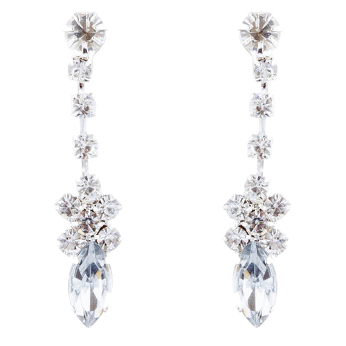 Bridal Wedding Jewelry Set Crystal Rhinestone Patterned Beautiful Necklace SV - Accessoriesforever