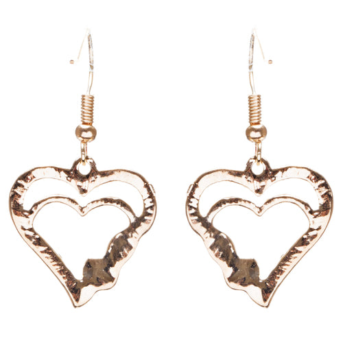 Valentines Jewelry Beautiful Crystal Rhinestone Hearts Earrings E907 Pink - Accessoriesforever