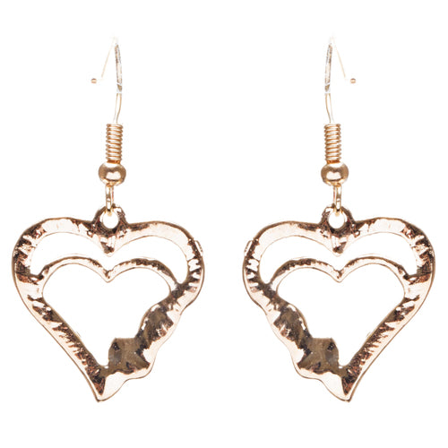 Valentines Jewelry Beautiful Crystal Rhinestone Hearts Earrings E907 Pink